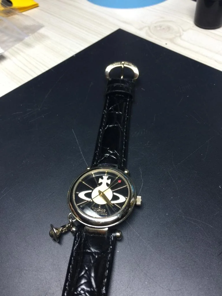 Vivienne Westwood watch VV006BKGD for a battery and new strap from Cambridge.