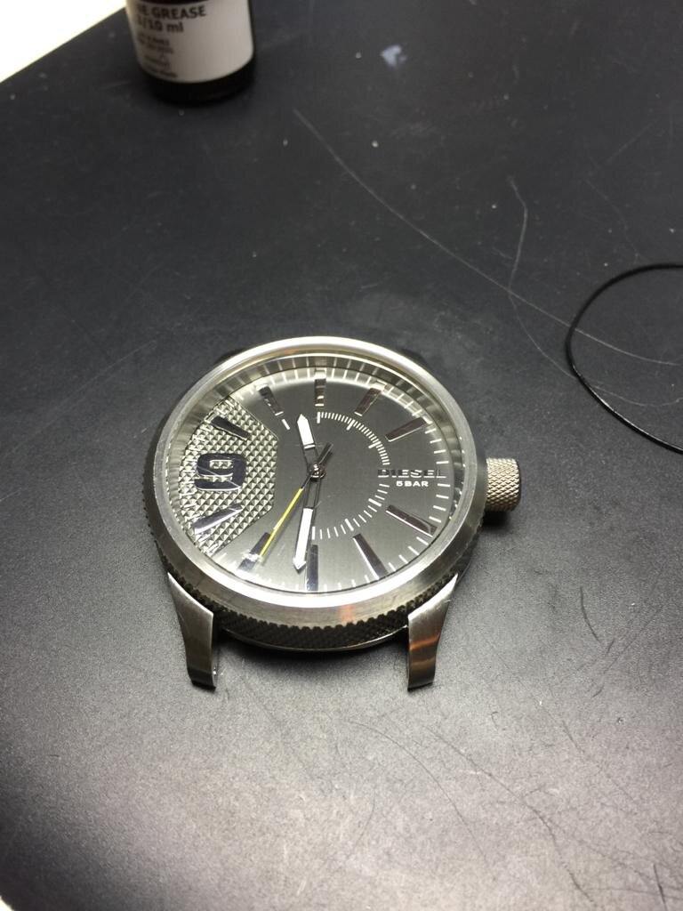 Diesel watch DZ1372 in for battery from Stamford, Peterborough