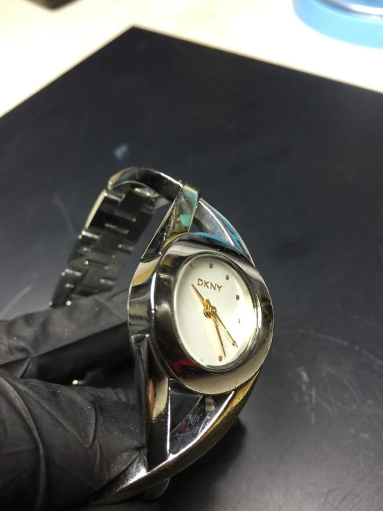 DKNY watch NY4715 in for service and polishing from Cove Bay, Aberdeen.