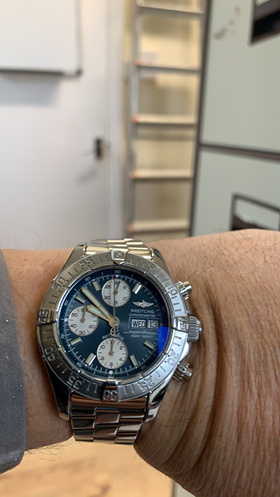 Breitling Super Ocean A13340 2575646 in for new crown and pendant tube from Weston-Super-Mare