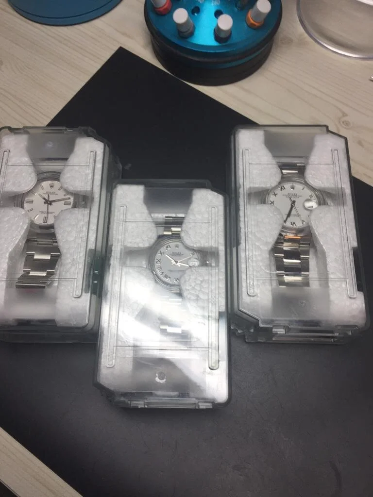 Rolex watches stripped down and prepared for customisation. Rolex 126200, 178240, 116000.