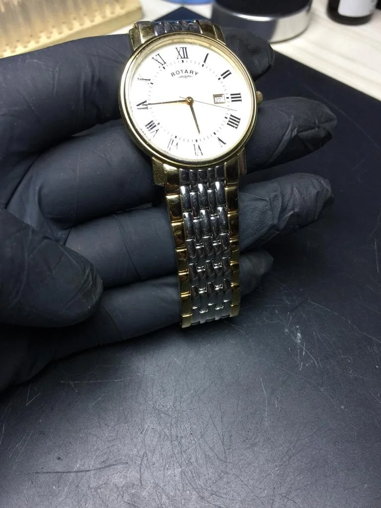 Rotary watch GB 77835/32 12122 in for a Service from Whittlesey, Peterborough. 