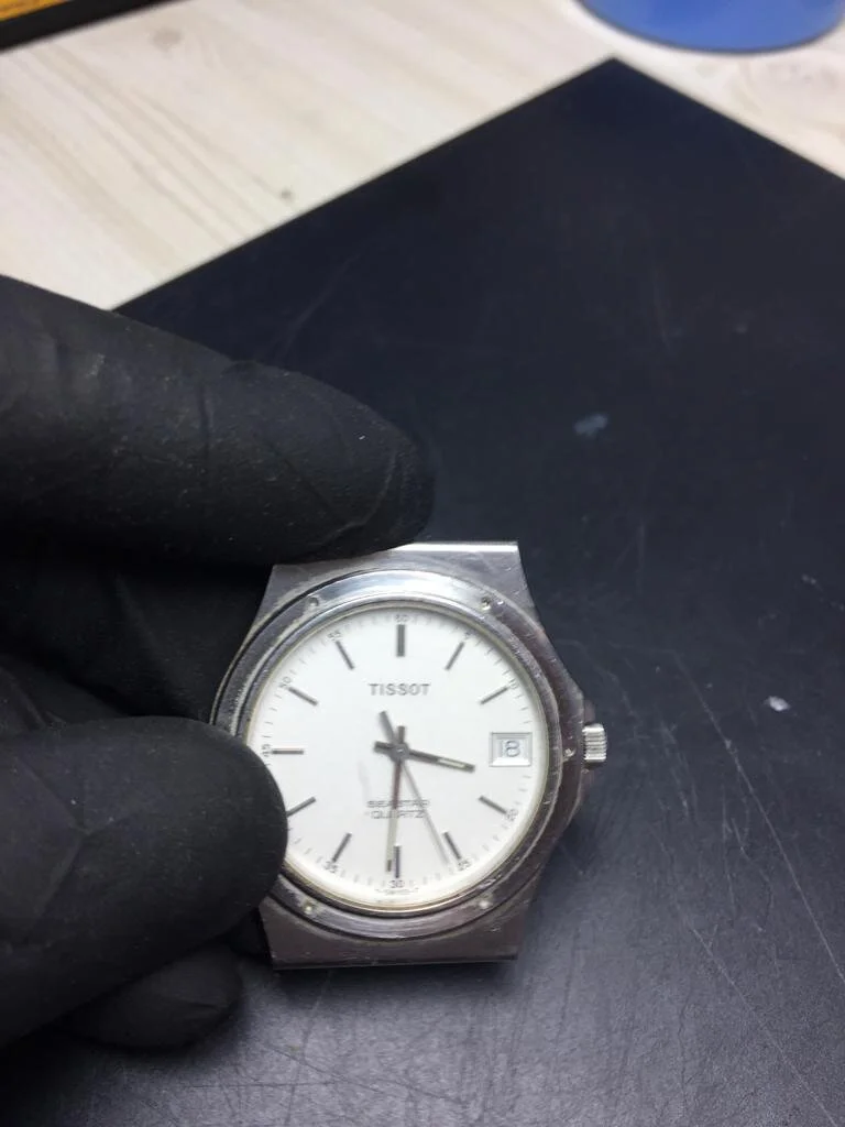 Tissot Seastar FX 3542 ETA 955112 watch in for Service and Polish from Dumfries and Galloway, Scotland.