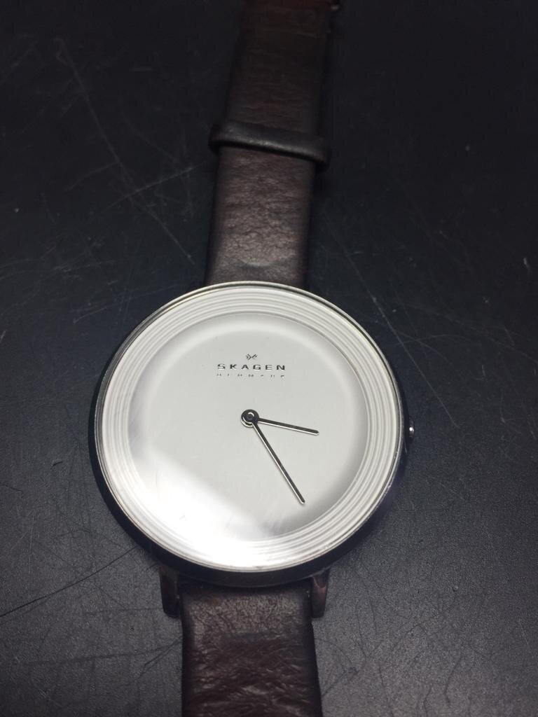 Skagen watch skw2214 2471410 white dial brown strap.jpeg
