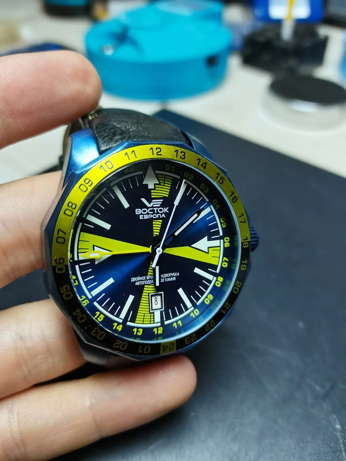 Vostok / Boctok Europe watch in for Service repair from Renfrewshire, Scotland. 