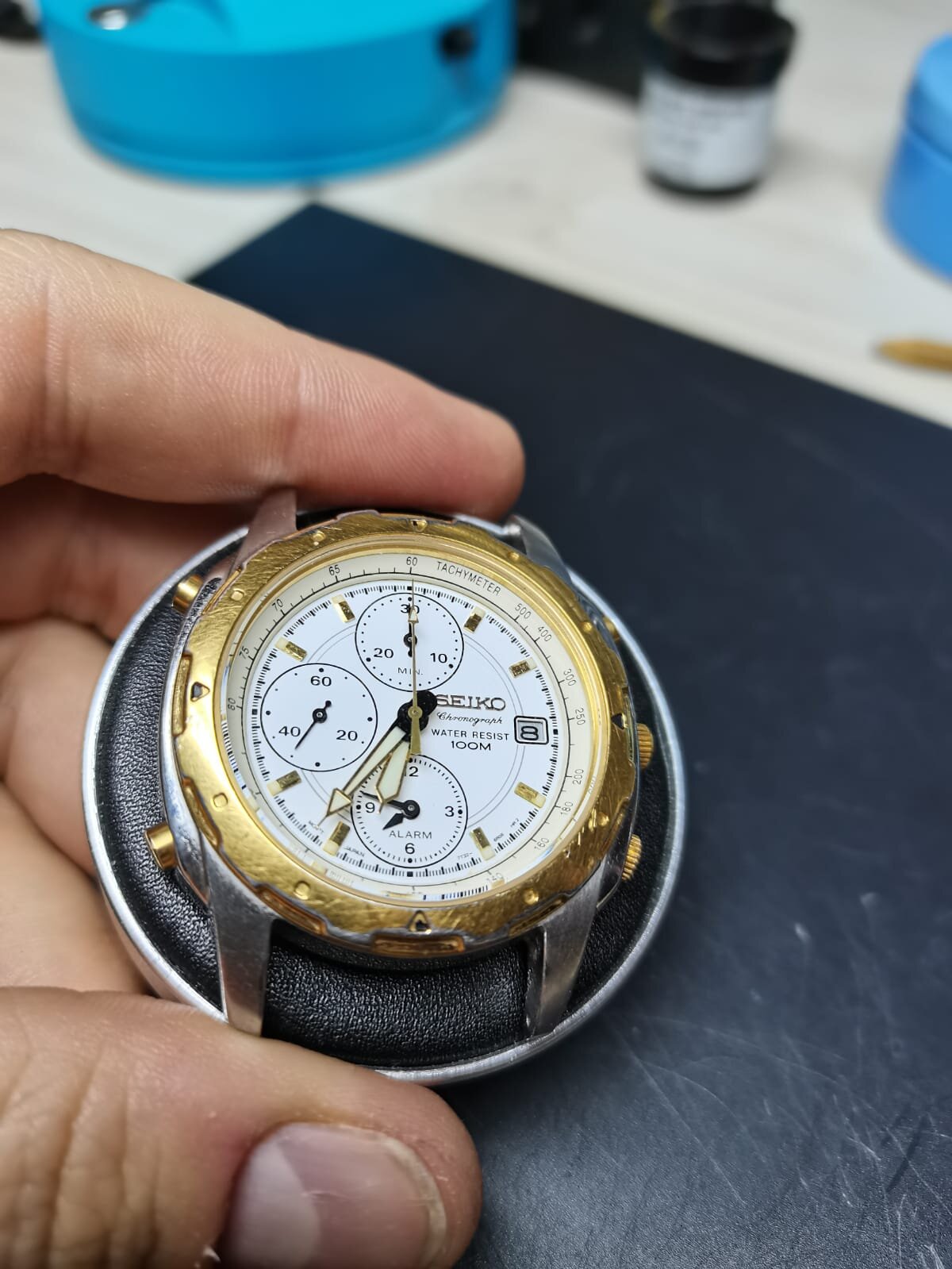 Seiko watch 7T32 6M10 and FCUK watch N9 SR927 SW in for service, batteries,  resealing, new crown/winder, new glass, clean and polish from Campbeltown,  Argyll and Bute. | Watches Fixed | Watch