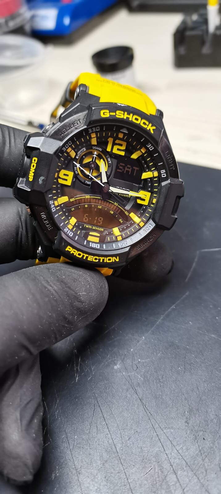 Casio G Shock watch GA - 1000 5302 watch repair, replacement compass button  and remedial work to movement from St Katherines and Wapping, London |  Watches Fixed | Watch Repairs | Latest Watch News | Watch Hub