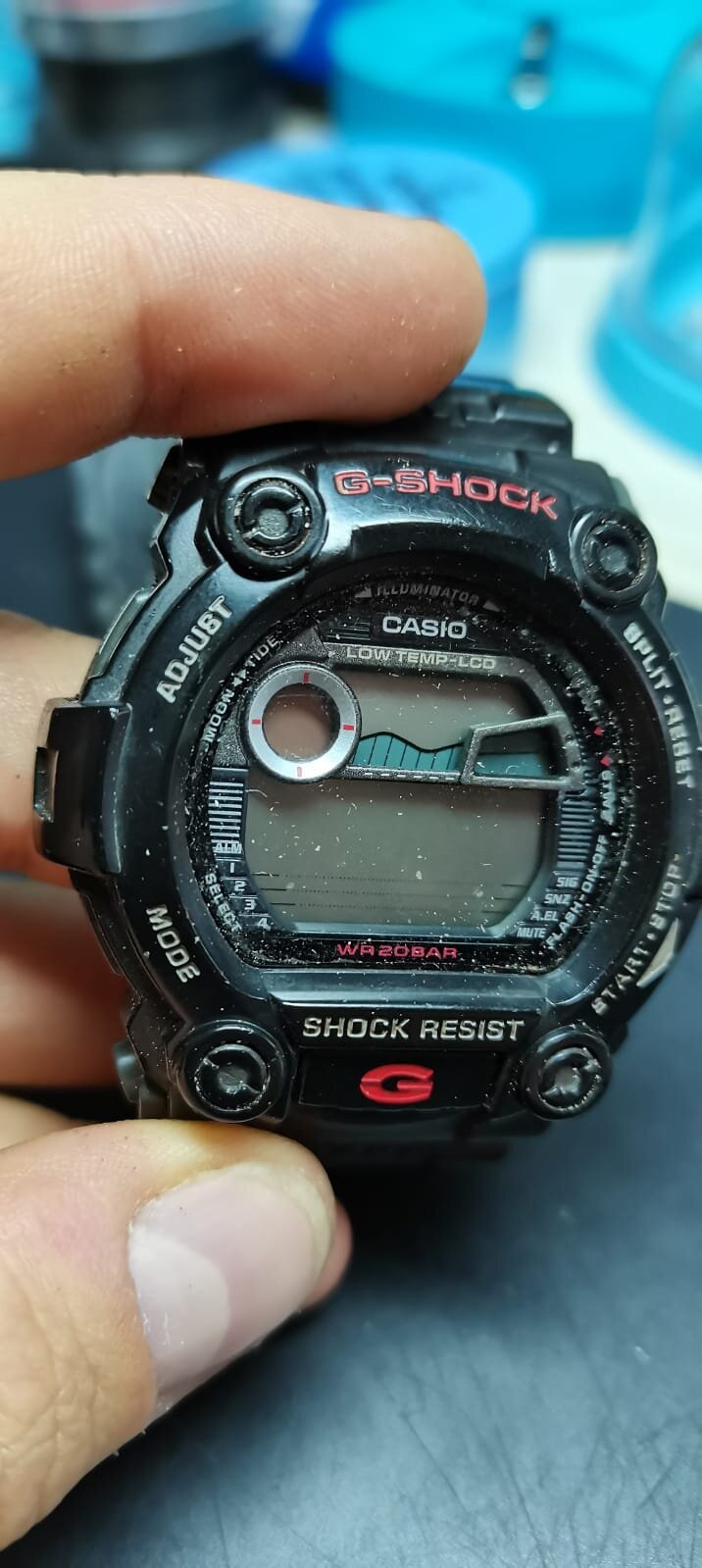 G shock watch battery and resealing water testing fitting repair.jpeg