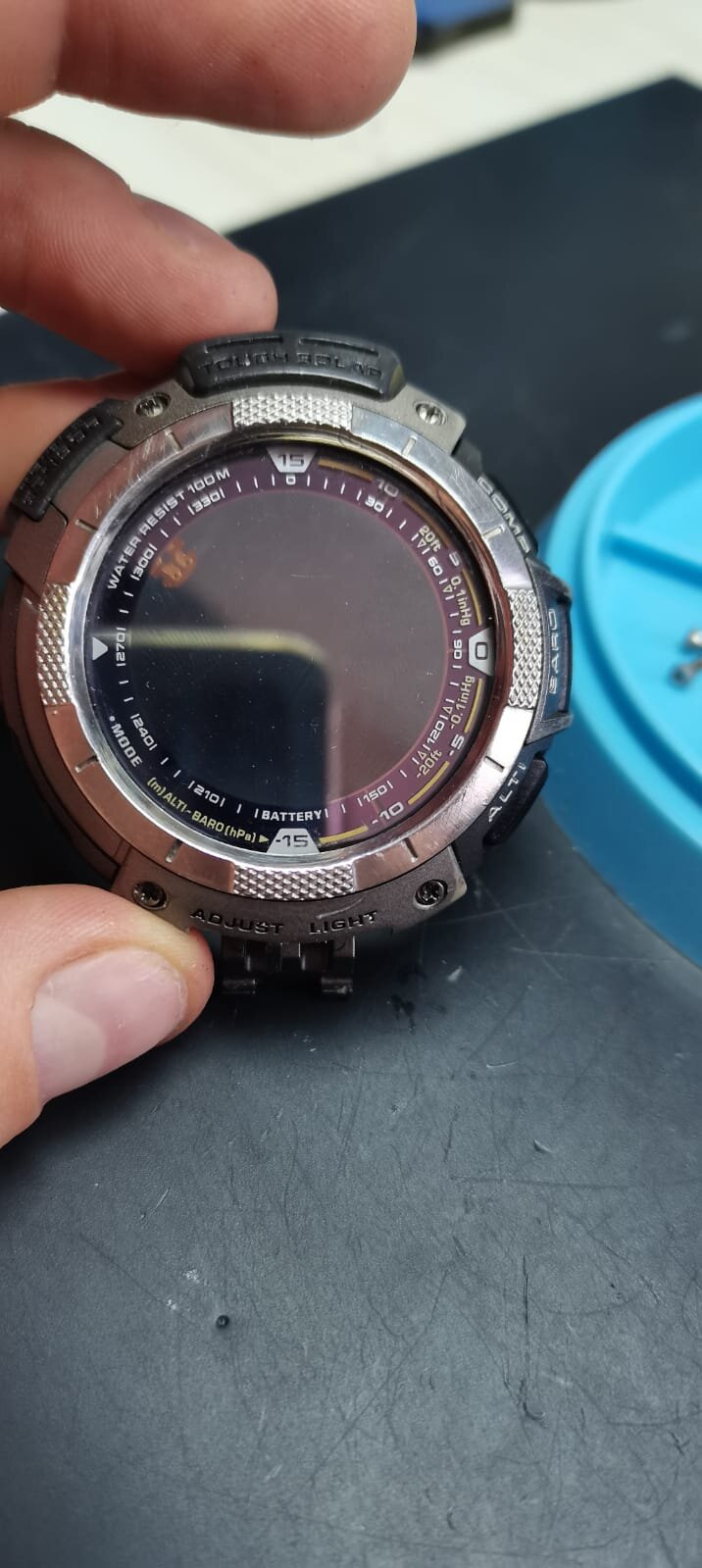 Casio case with no dial inside empty case unit repair.jpeg