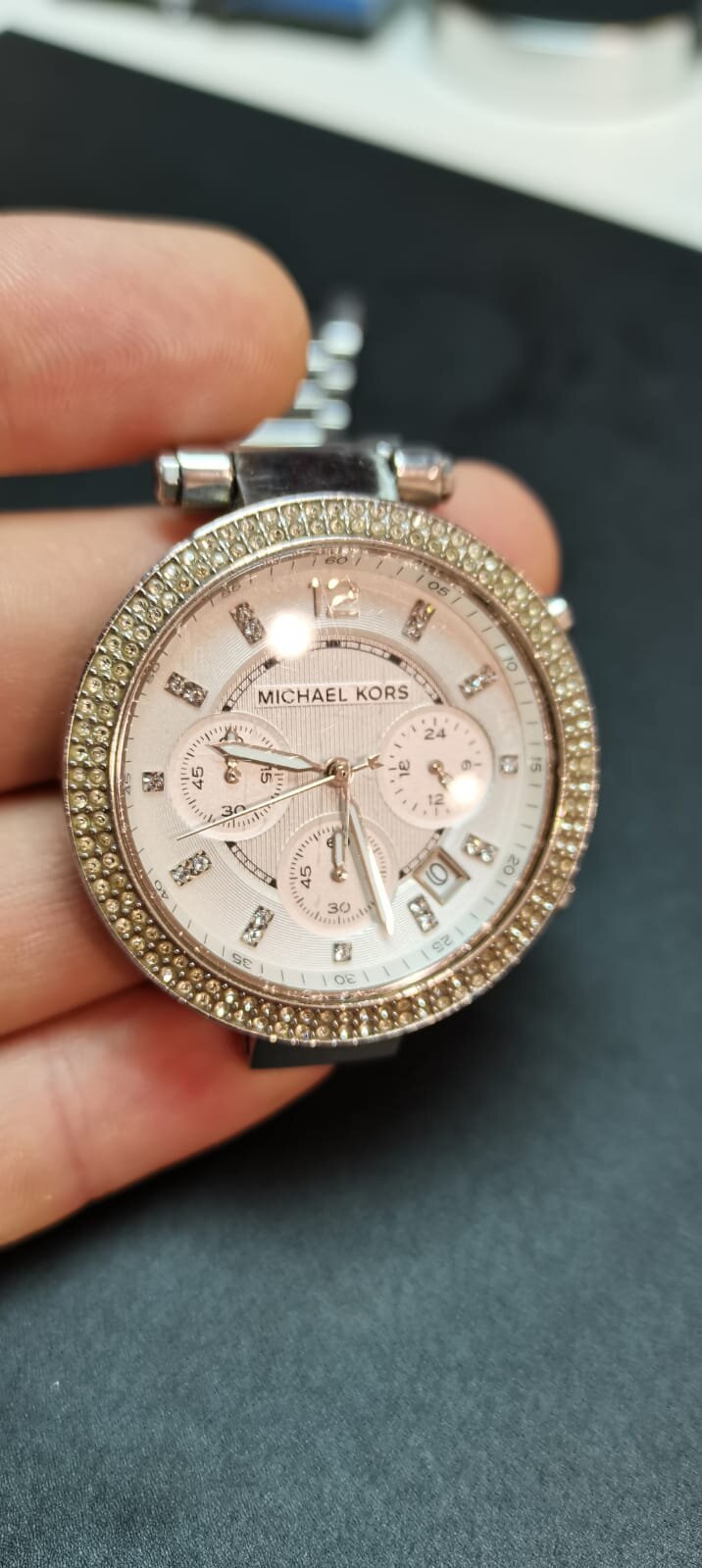 Michael Kors watch MK 5353 in for a bracelet repair and clean from Colwyn Bay, Wales. | Watches Fixed | Watch Repairs Latest Watch News | Watch Hub