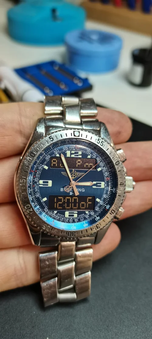 Breitling B1 watch repair A68362 120721 in for battery reseal water resistance test and clean. Peterborough Queensgate shopping centre. 1hr service. Watches Fixed Watch Repairs Latest Watch News Watch...