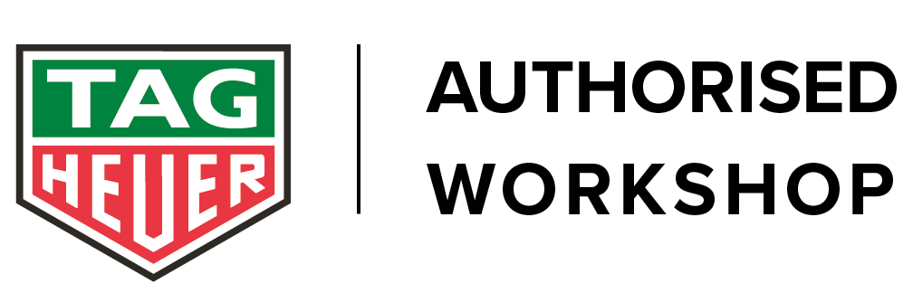 TAG Heuer brand logo and authorised workshop logo letting customers know that Watch Hub in Peterborough is officially approved by TAG Heuer and LVMH to work on all TAG Heuer watch repairs