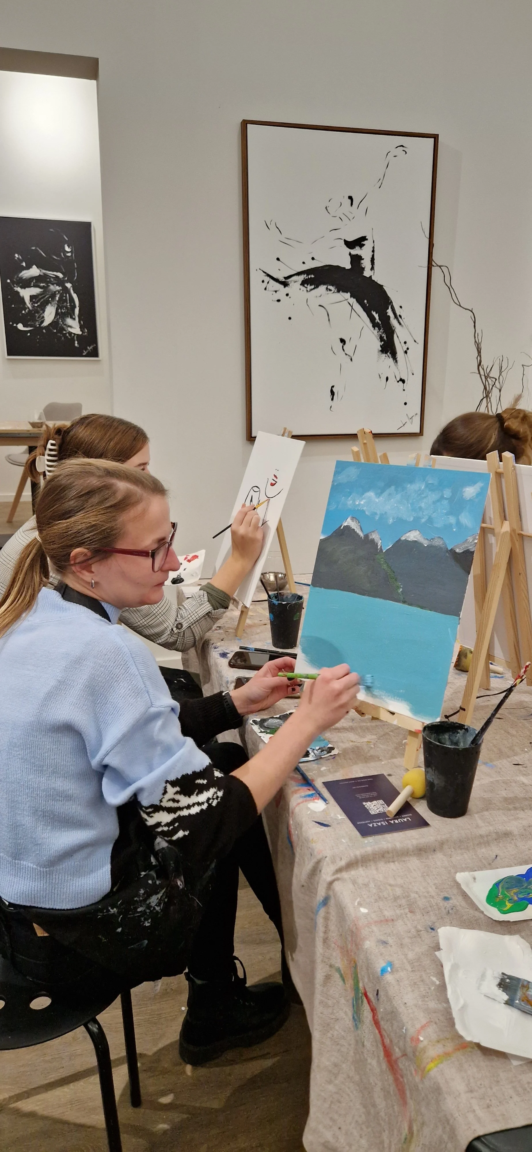 Sip and Paint Gruppe München: Macht das mit unterschiedlichem Malniveau trotzdem Spaß?