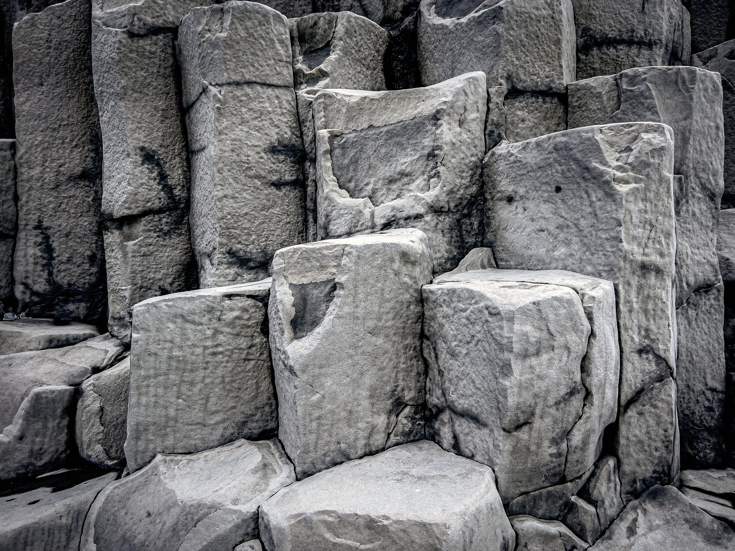Volcanic Basalt Columns in Iceland