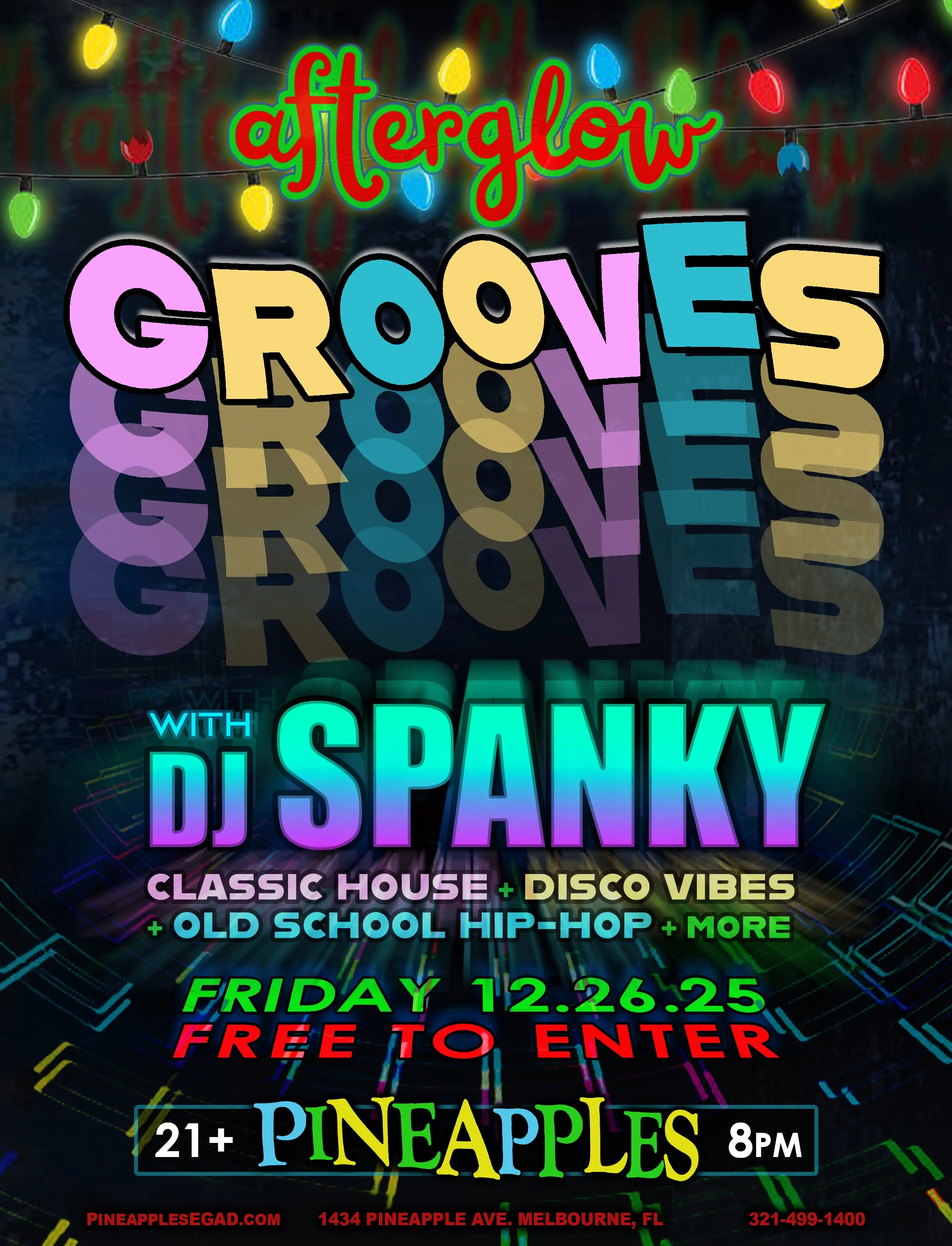 Afterglow Grooves w/ DJ Spanky - FREE to Enter!