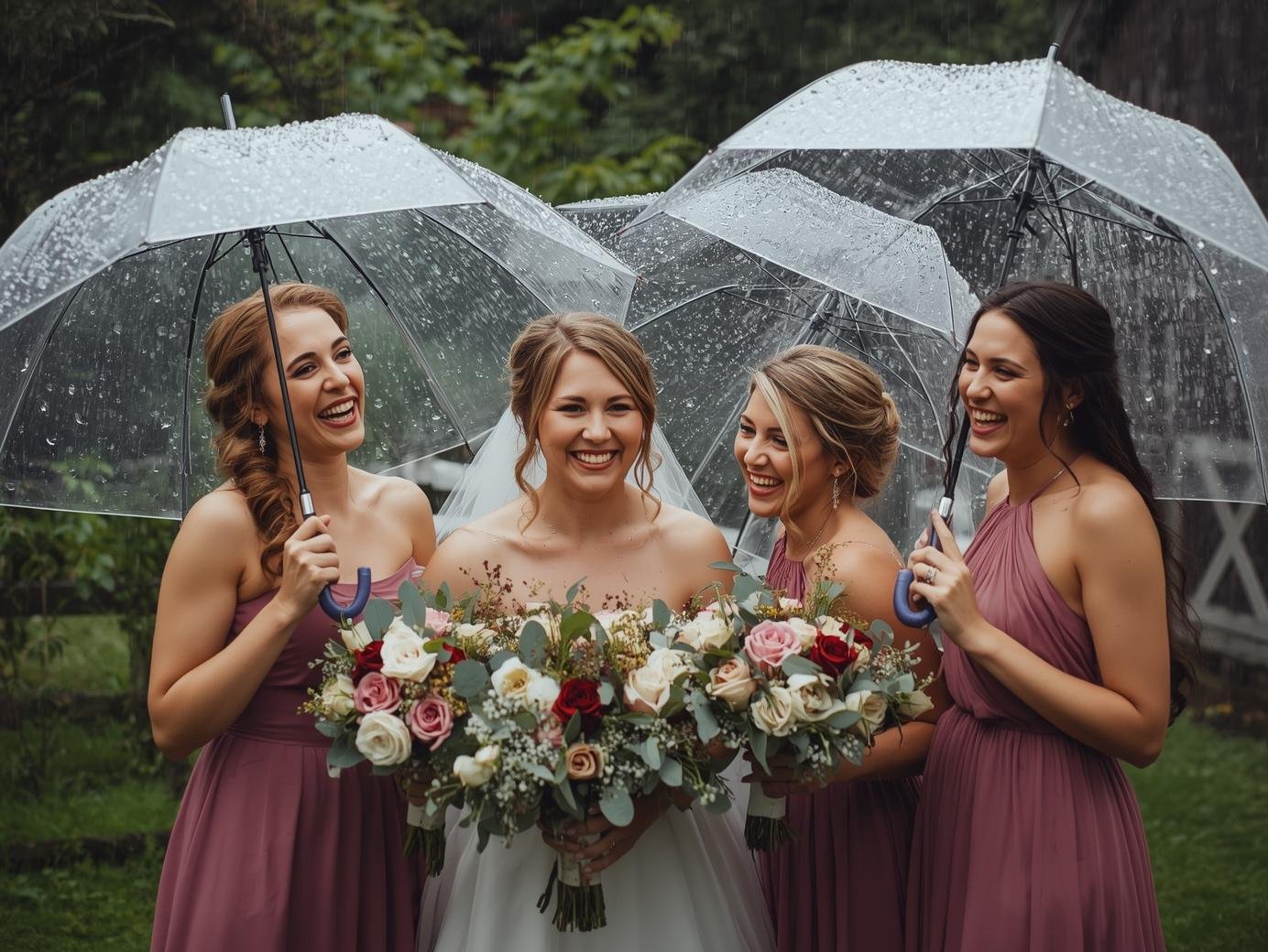 Why Rain on Your Wedding Day is Actually Magical at Cedar Bay Farm
