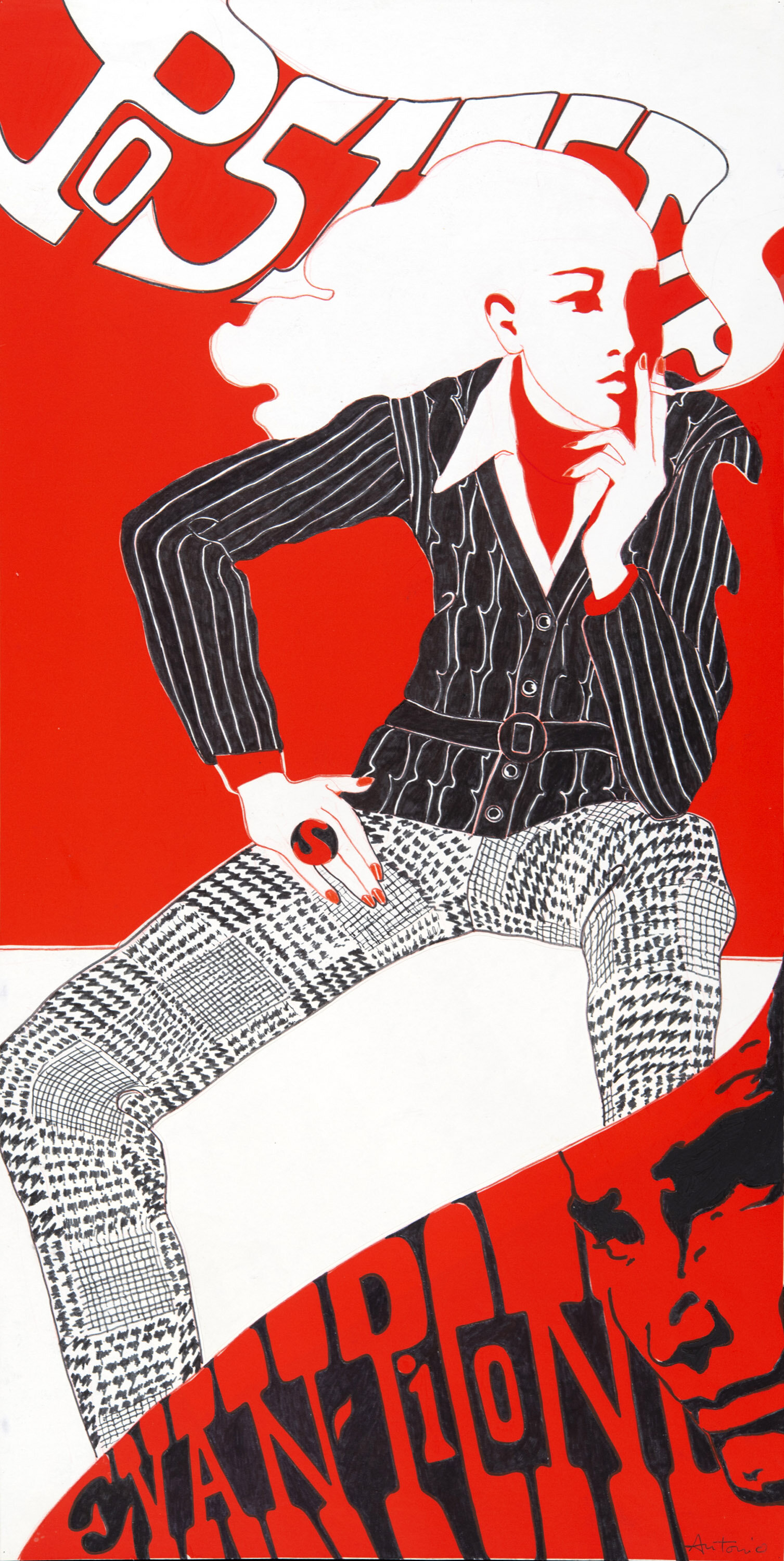 "Long Pull", Fashions of the Times, modelo desconocido, 1967 | imagen cortesía de la página The Estate and Archive of Antonio Lopez and Juan Ramos