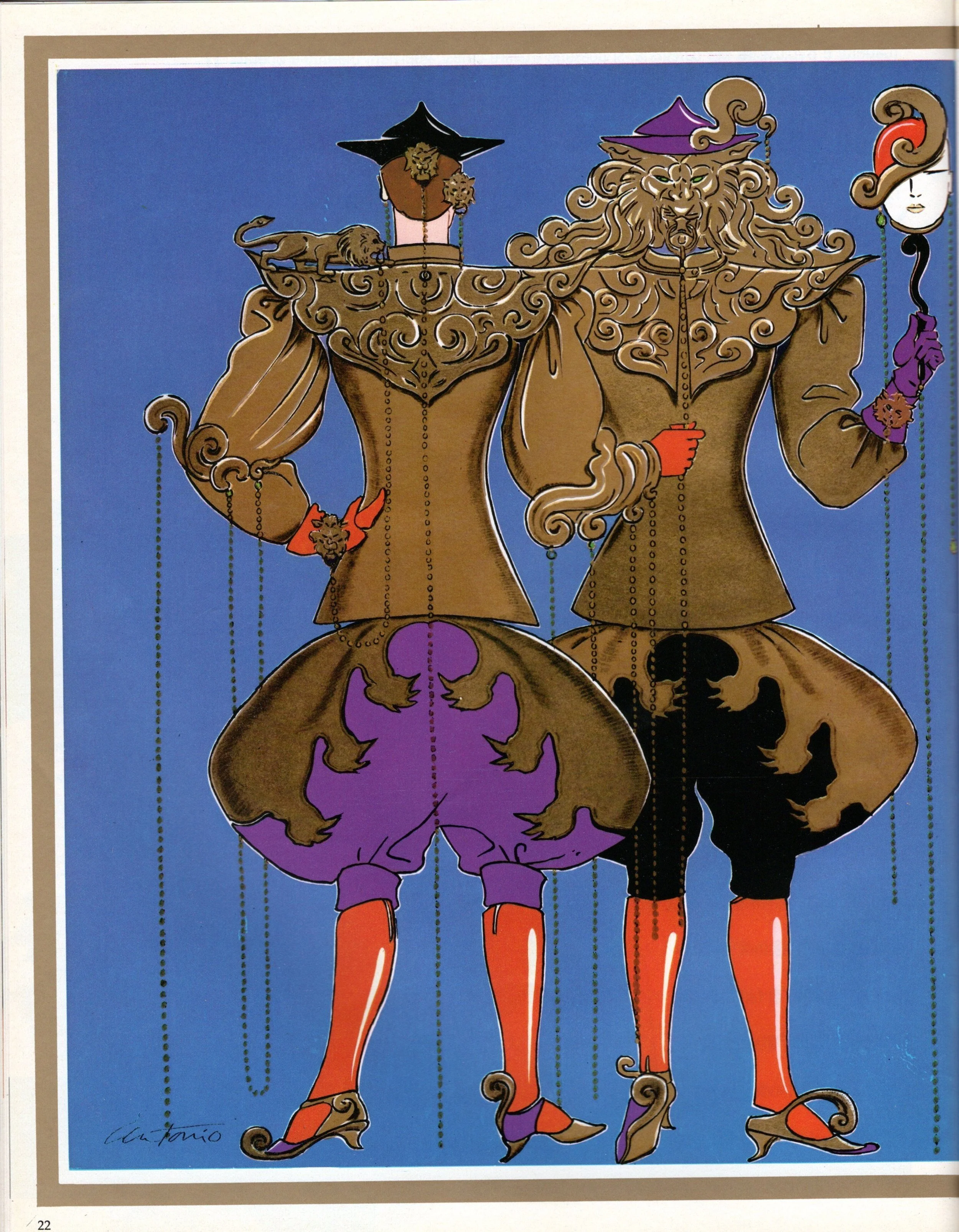 "Krizia" editorial for Vanity Special Edition for Italian Vogue, Anonymous model wearing Andrea Pfister and Krizia