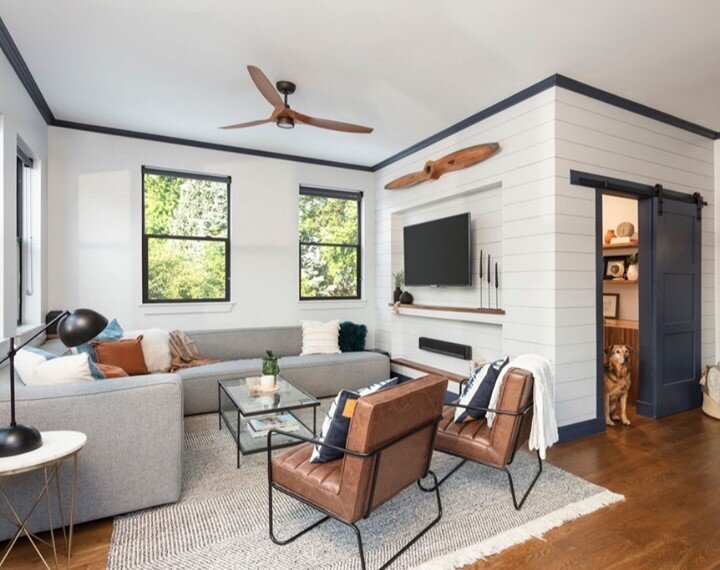 the fur babies always steal the show! this shot is from one of our most recent photoshoots that we styled for designer @eli.hariton of @tvlcreative who completely transformed this home into a more spacious and functional modern-traditional dream! 📷: