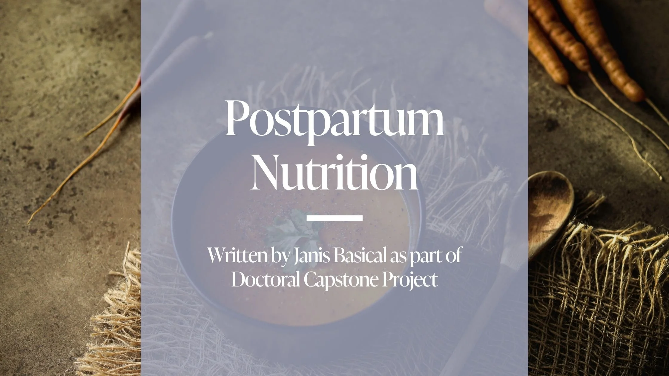 Postpartum Nutrition