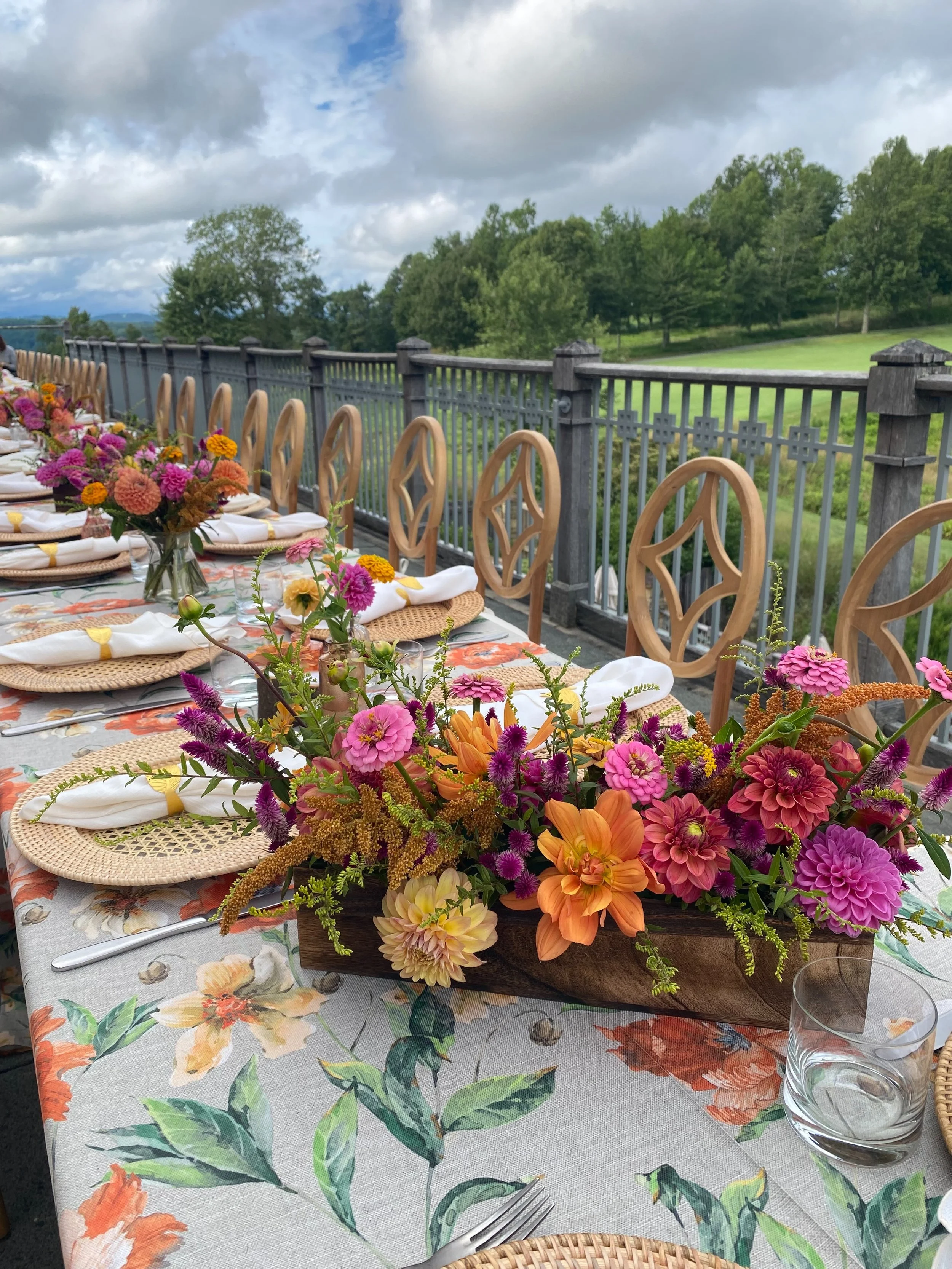 Holy COW.  Y&rsquo;all- our biggest floral event of the season is DONE.  Three days of designs at @primlandauberge - it was a gorgeous and wild ride.  Holler if you need pretty flowers for your gatherings!  We got you. 🌸🌿✨