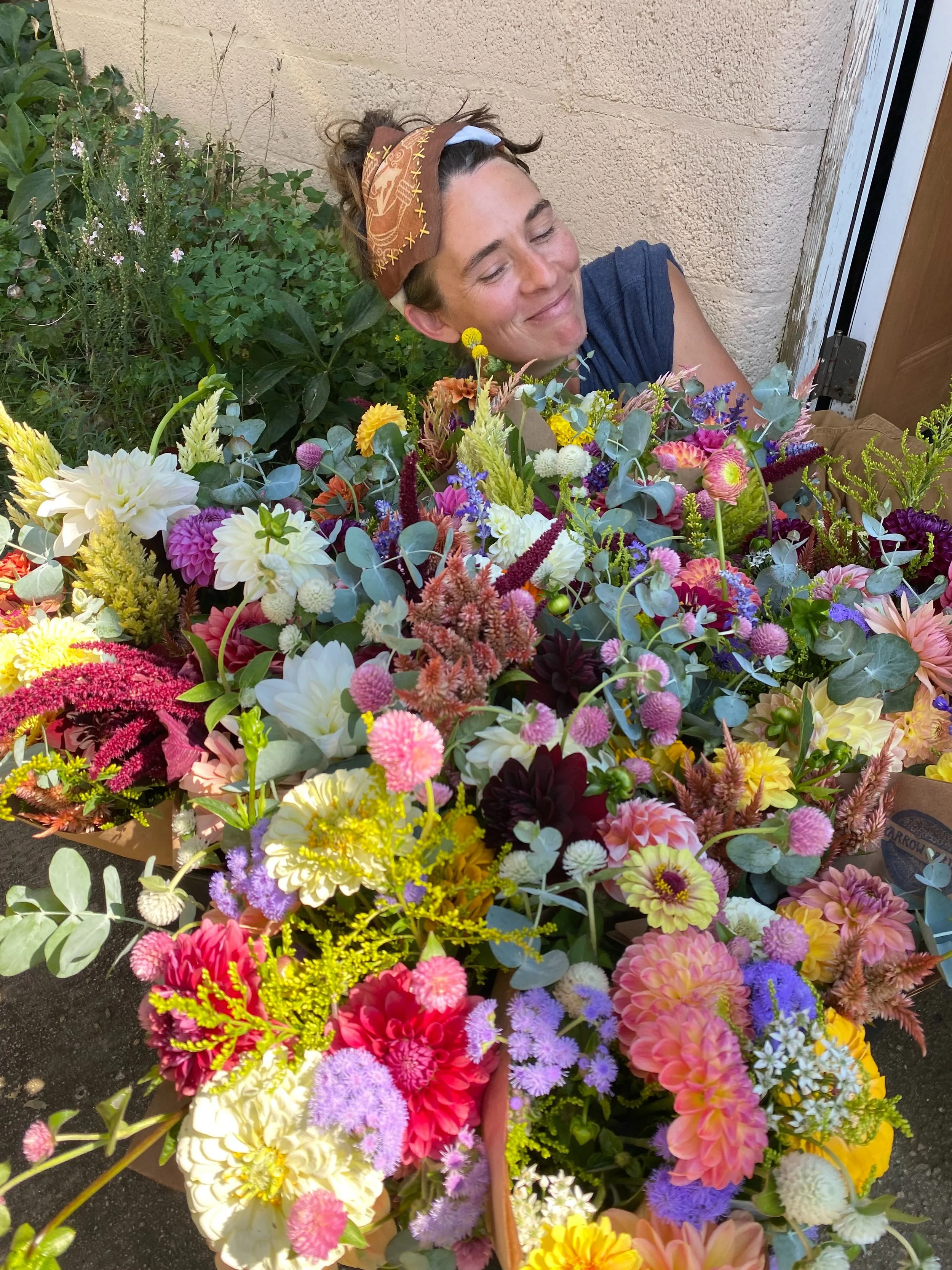 So much texture and color and MAGIC heading to the @floydfarmersmarket tomorrow!  Y&rsquo;all, it&rsquo;s been perhaps the busiest August I&rsquo;ve ever had.  I&rsquo;m so pooped, and the flowers are so pretty.  Bless Emma and Lindsey for all their 