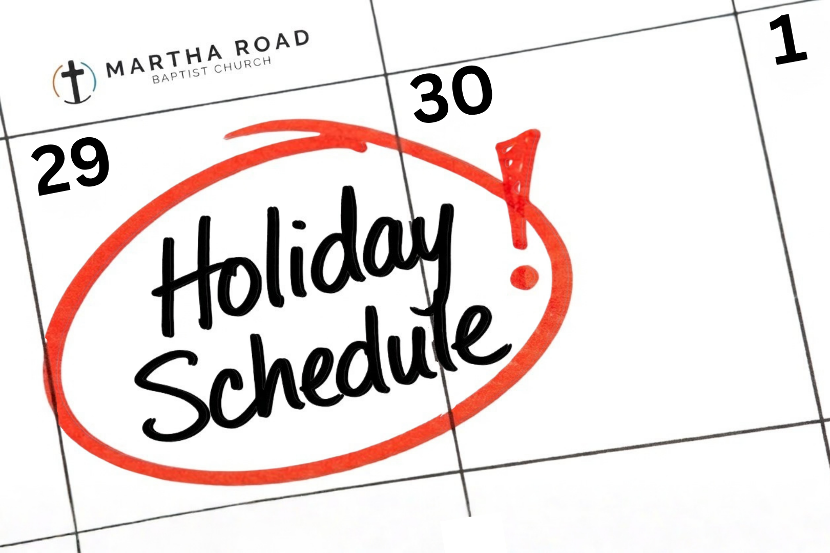 Holiday Schedule