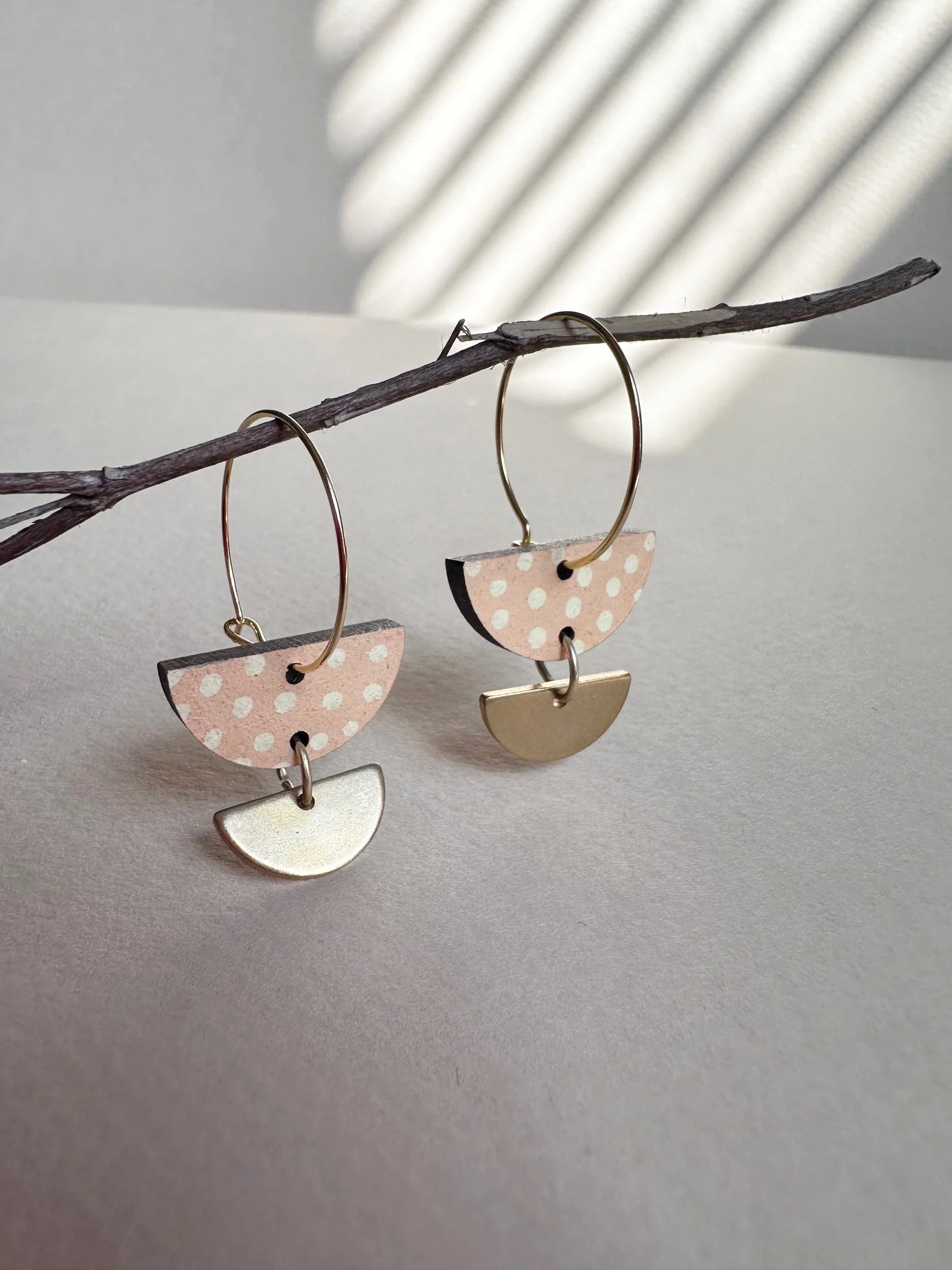 Polka Dot Bliss Semi-Circle Earrings
