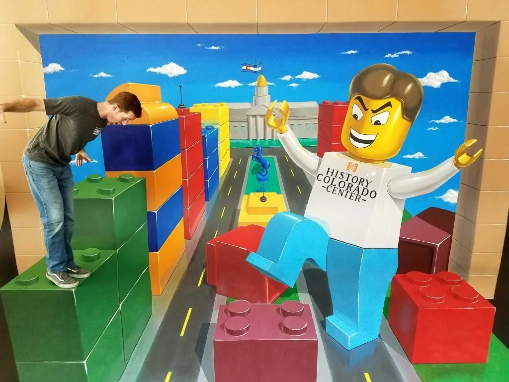 Lego 3 D Mural Painting Chris Carlson 3d Chalk Artist And Street Painter For Hire