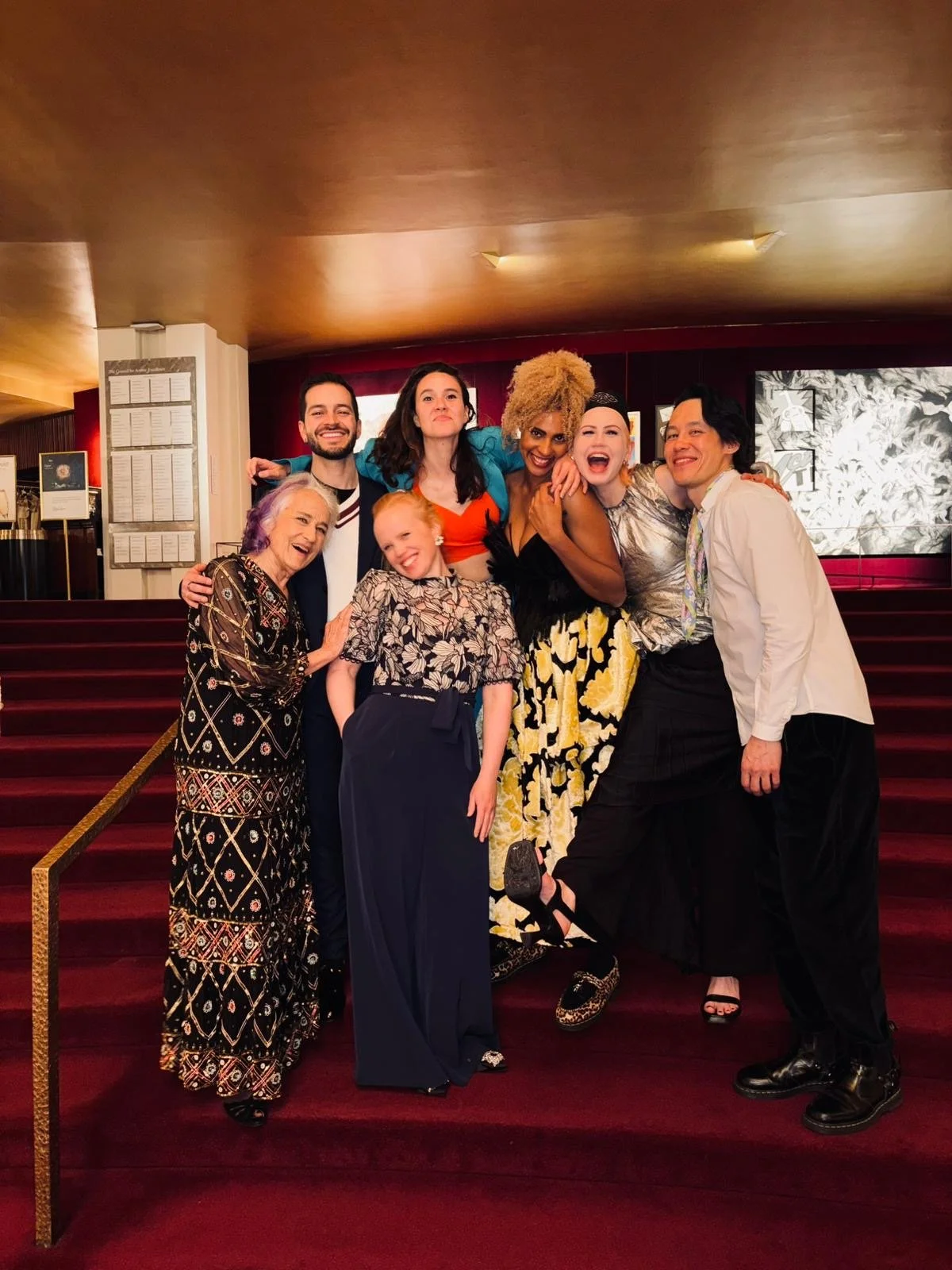 With my wonderful "students" from Saariaho's Innocence (2026, Met Opera)