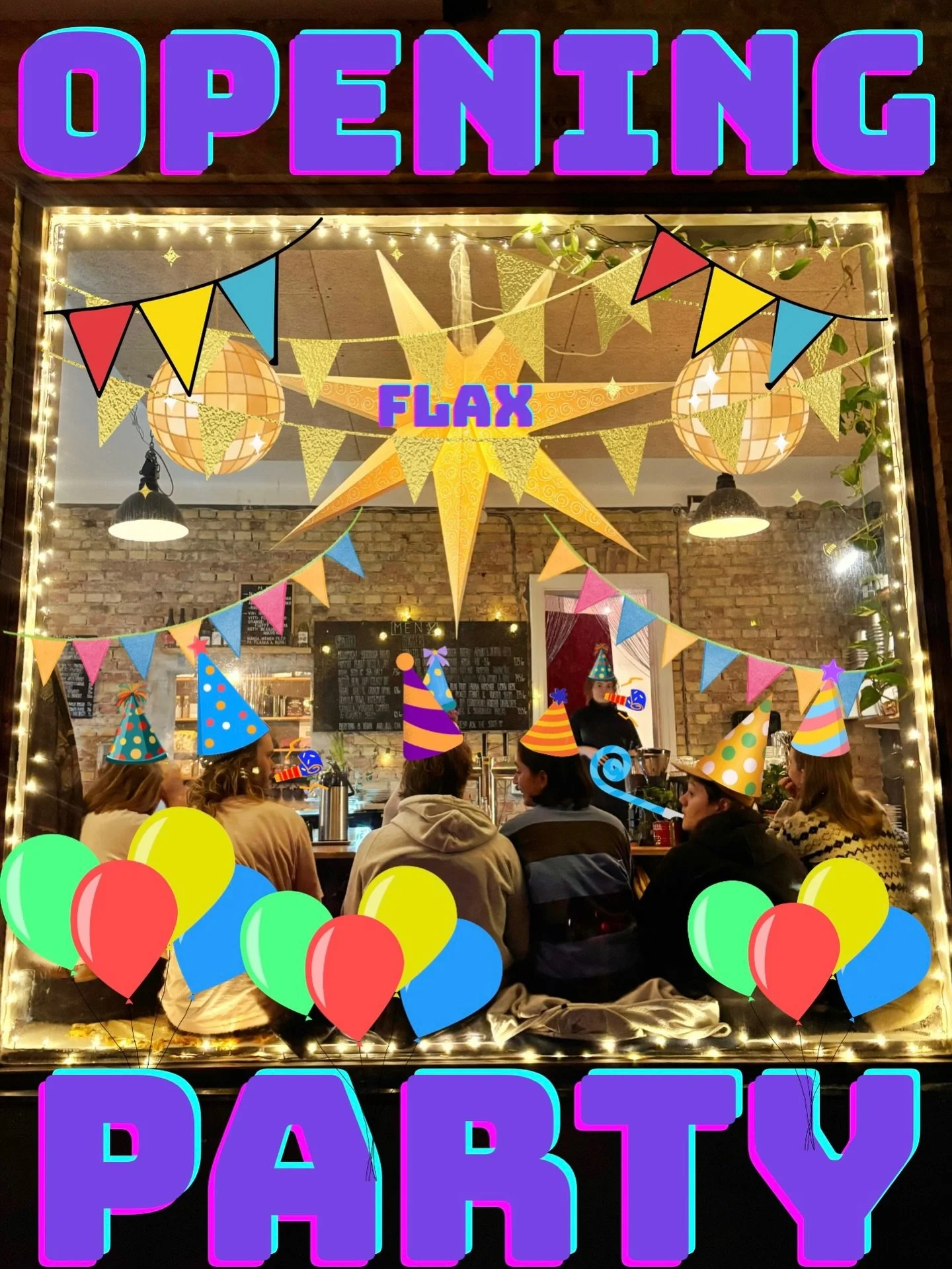 SATURDAY 28/2 Flax is FINALLY having an OPENING PARTY! Even though Flax has been open since 2019, the new corner addition is NEW, NEW, NEW! Time to kick off those winter blues, dust off your dancing shoes &amp; let&rsquo;s make this happen! Finally &