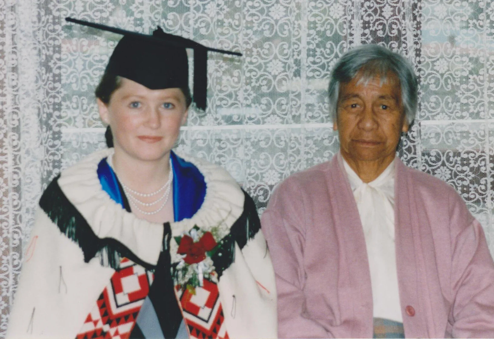 Nanny with Simone in graduation garb sml.jpg