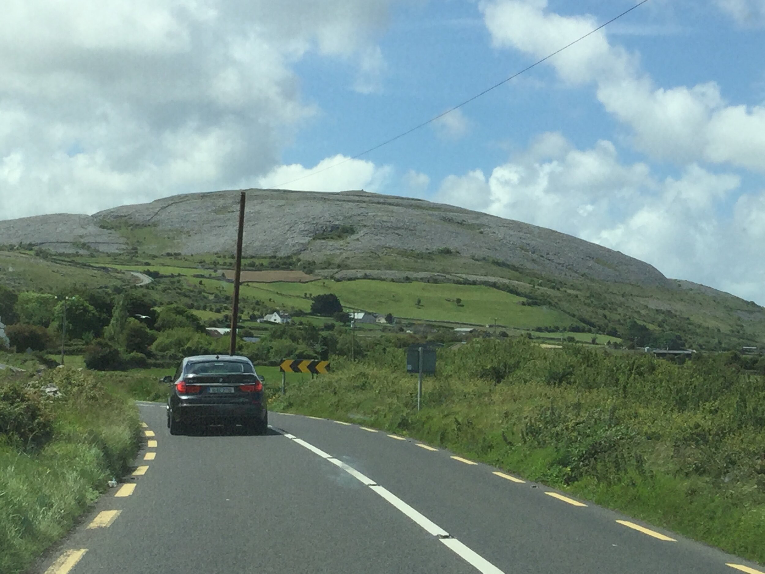 Hilly, winding Irish roads