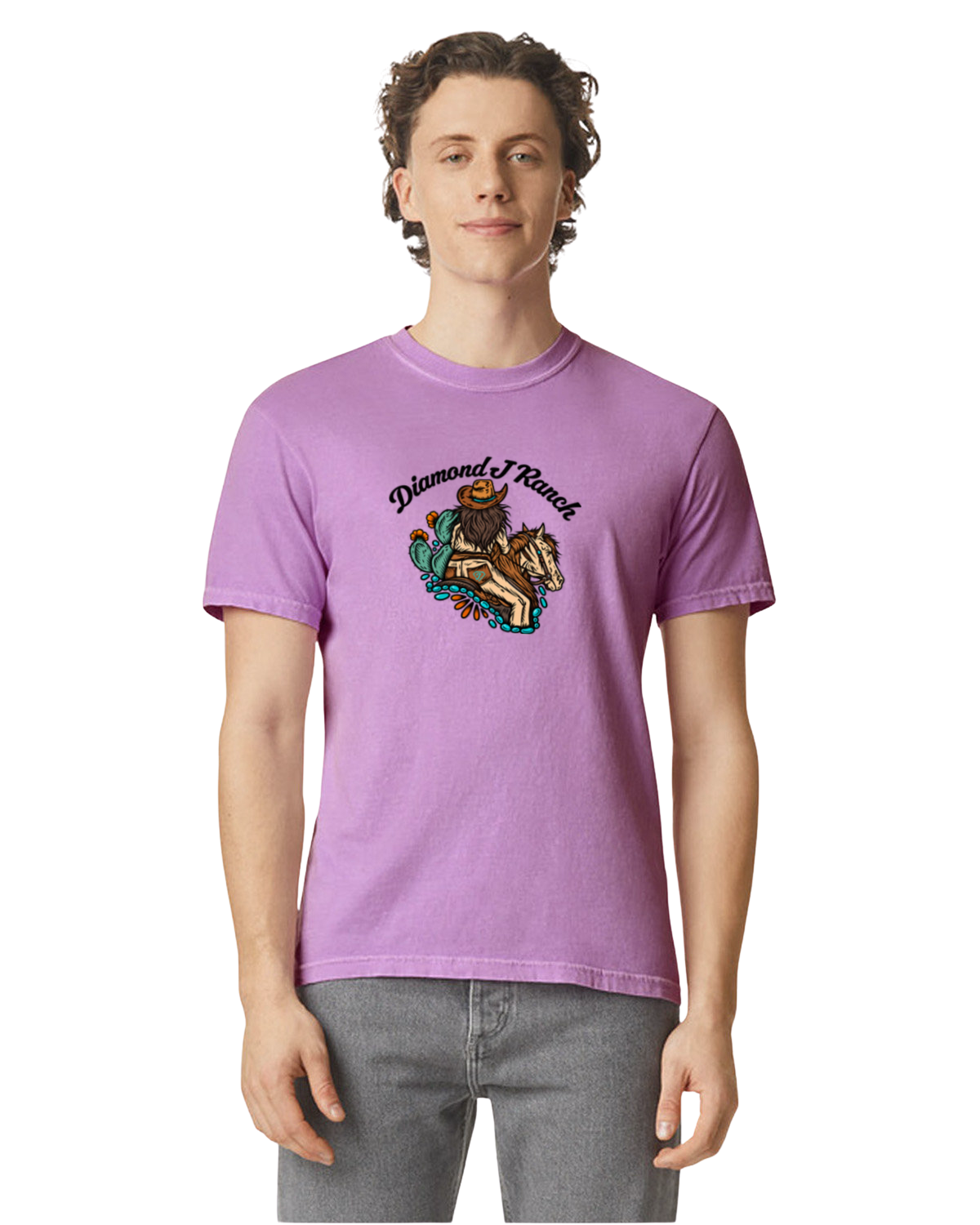 CC Neon Violet TShirt Black Horseback Logo.png