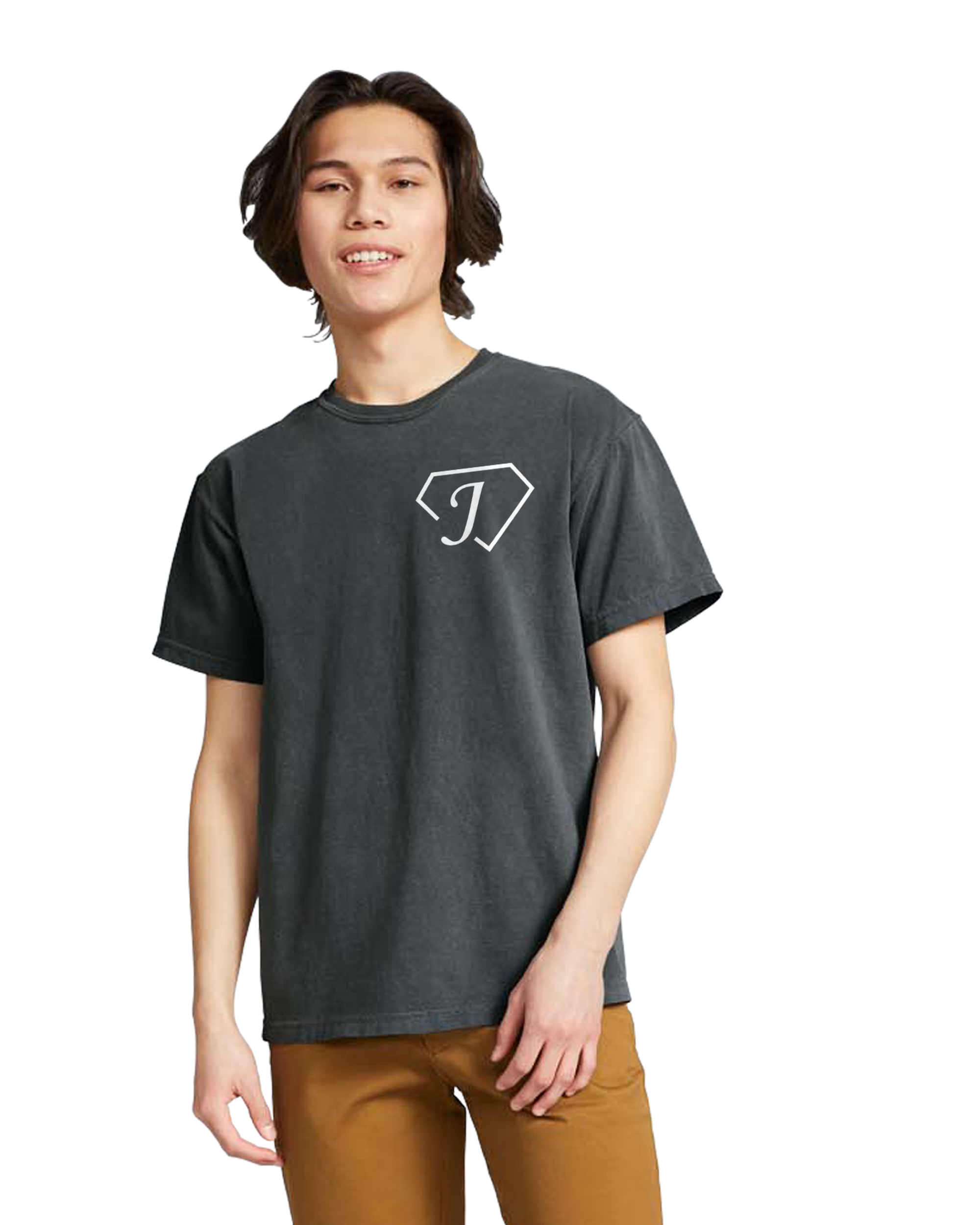 CC Graphite TShirt Left Chest White Diamond J Logo.png