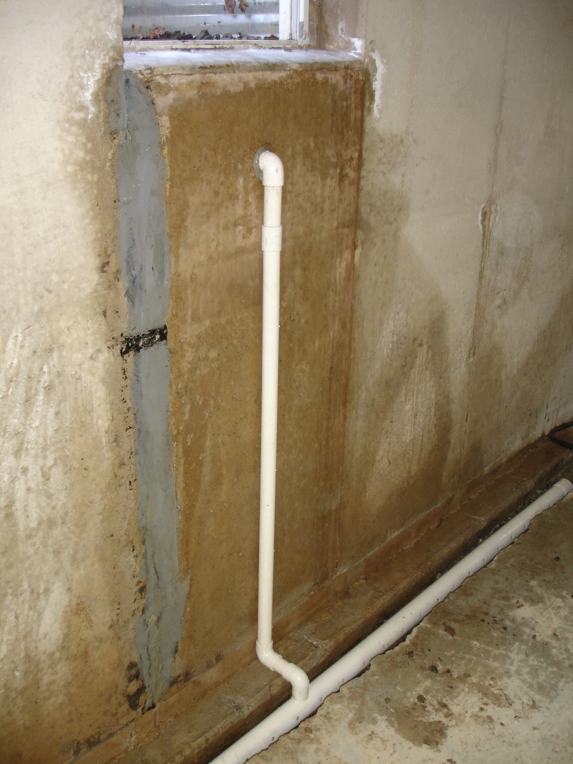 Interior window well drain