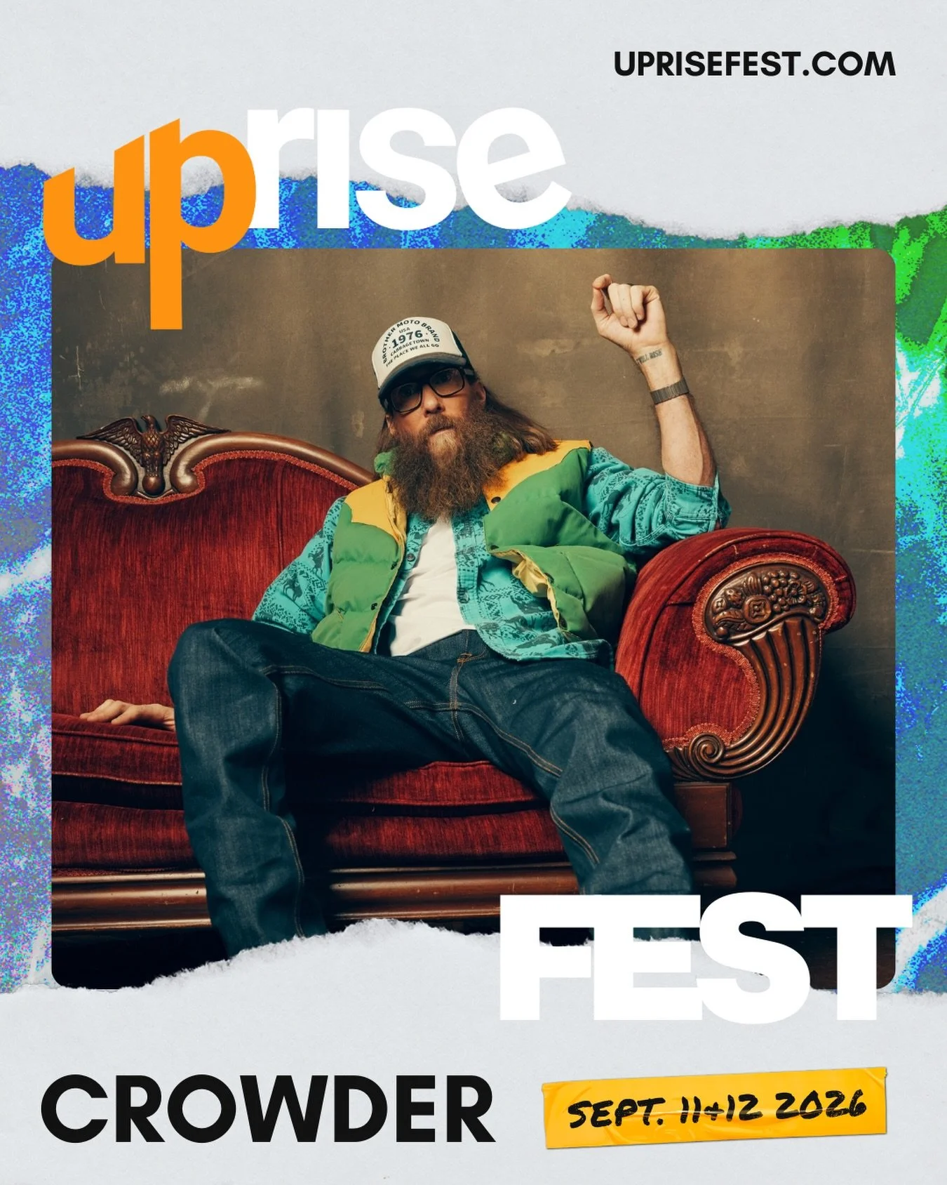 &ldquo;I got stolen by the grave robber, picked me up from that rock bottom&rdquo; 

Join us in welcoming @crowder to the Uprise 2026 lineup!