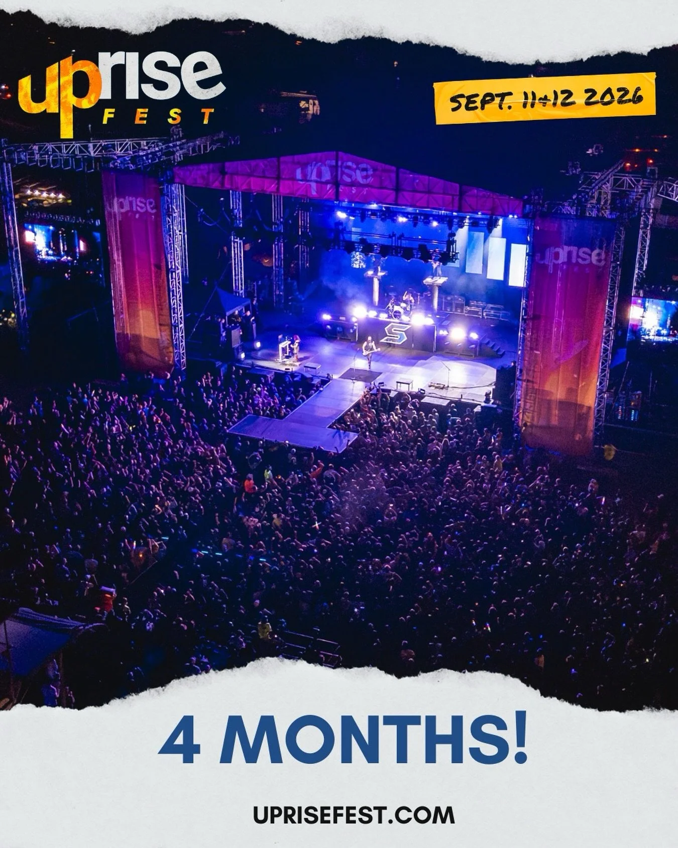 4 Months Until Uprise Festival! 🔥 Join us September 11-12 at the Shippensburg Fairgrounds for two unforgettable days with Brandon Lake, Skillet, TobyMac, CeCe Winans, Crowder, and many more!