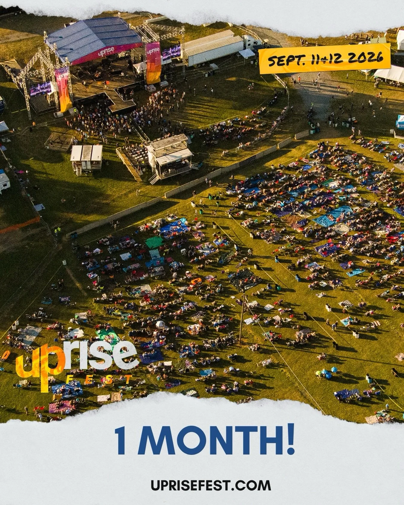1 MONTH until Uprise Festival 2026! 🙌 Our teams are getting ready, and we can&rsquo;t wait to welcome you back home on September 11-12!