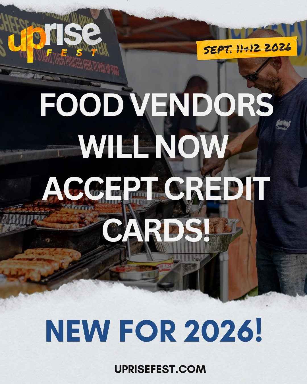 Exciting news! For the very first time, our food vendors will now be able to accept credit card payments in addition to our traditional food tokens. Don&rsquo;t want to wait in line to buy tokens? You can now use your credit card directly with the ve