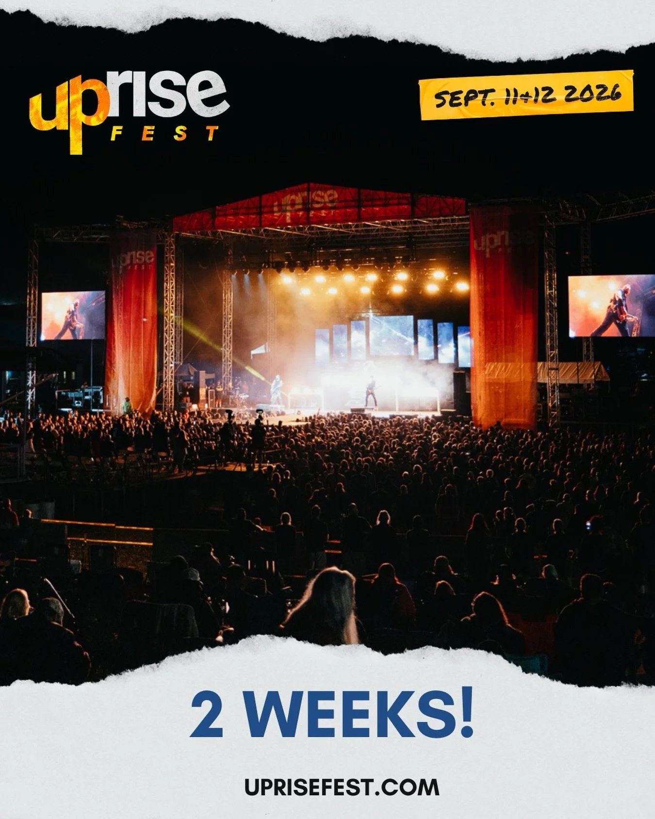 2 WEEKS until Uprise Festival 2026! 🔥 It&rsquo;s an experience!!