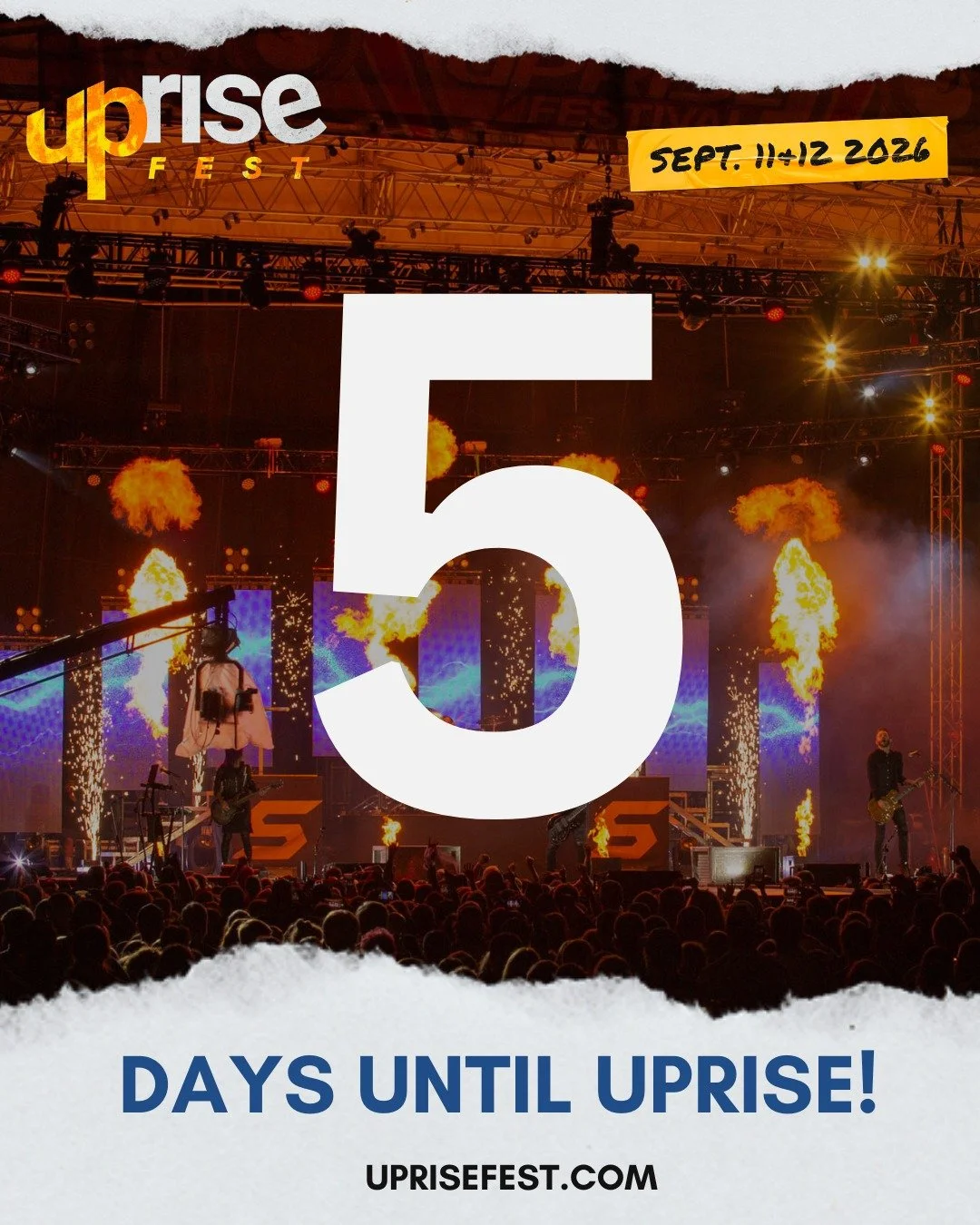 5 DAYS!! 🔥 Uprise Festival is an experience!! Join us September 11-12 in Shippensburg, PA!