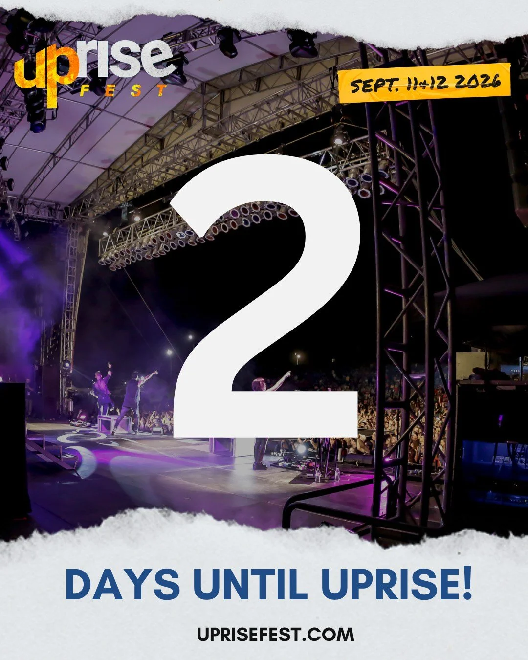 2 DAYS! 🔥 Which artist are you most excited to see?

Online ticket sales end on Friday at 6:00 AM; ticket prices increase at the gate! Get your Uprise Festival 2026 tickets now to save!