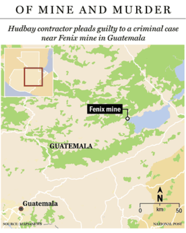 Hudbay Minerals head of security pleads guilty to killing and assaults near Guatemala mine