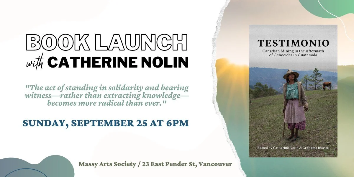 TESTIMONIO book launch in Vancouver with Catherine Nolin