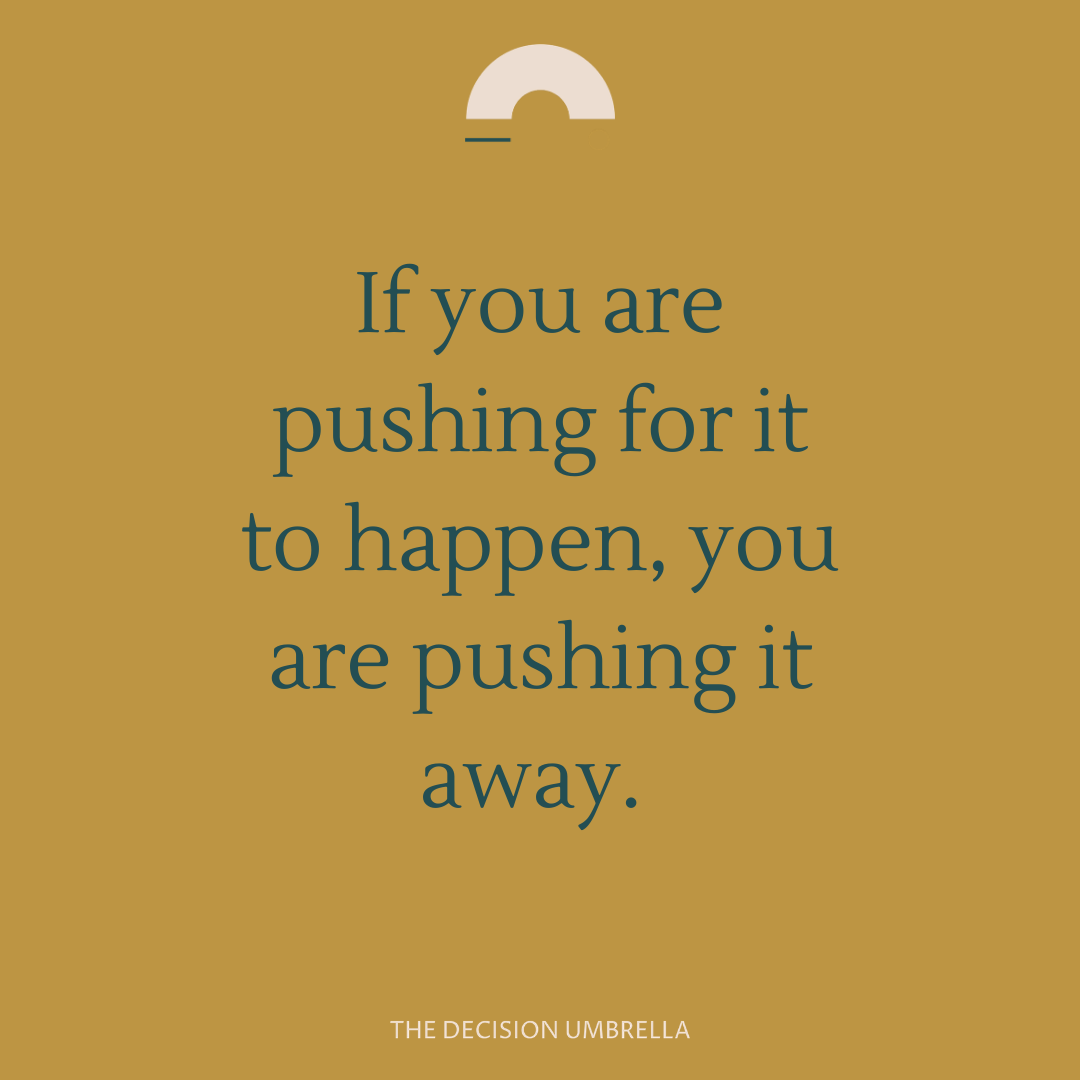 Are you pushing it away? 