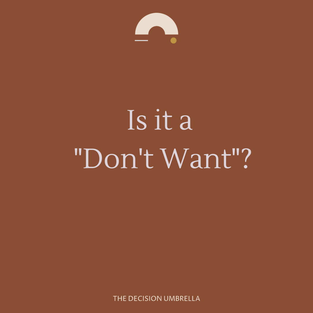 Is it a “Don’t Want”?