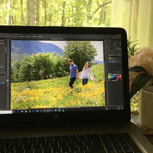 Editing Day! I enjoy editing day... getting to relive the momentous times from a photoshoot and see their lovely faces... and pray blessings on them as I work! . .
.
#photoeditor#utahisrad#mountainmeadows#engagementphotoshoot#mountainengagement#bohoe