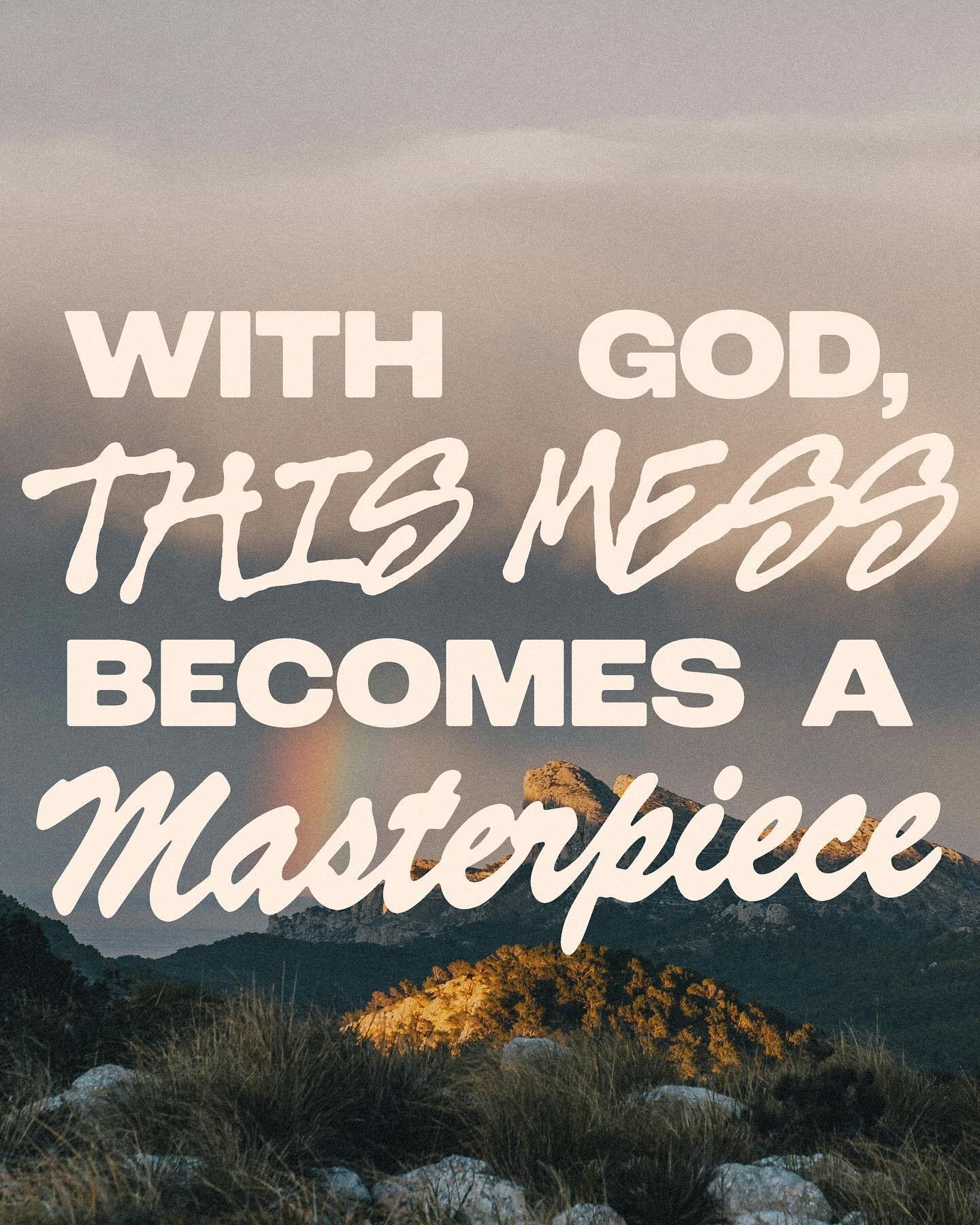 God is in the business of turning things around! His grace fills in the gaps and he turns our life of mess into a masterpiece 🙌
&bull;
Swipe to see alternatives ➡️