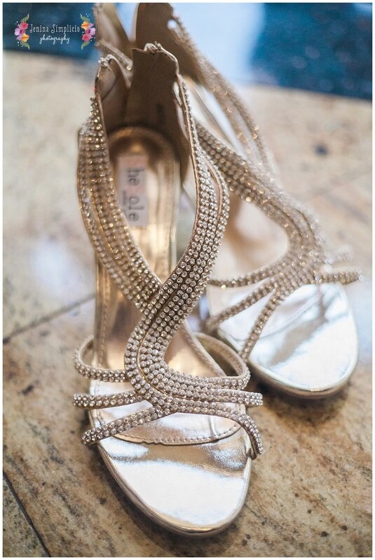  gold crystal wedding heels 